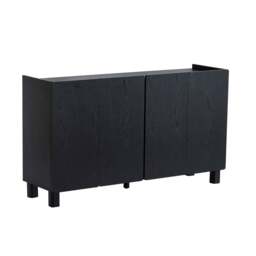DUSK Avalon 4 Door Sideboard - Black Wood Effect - thumbnail 3