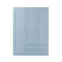 DUSK Ruby 3 Door Wardrobe with Drawers - Sky Blue - thumbnail 4