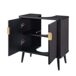 DUSK Hattie Under Sink Bathroom Cabinet - Black - thumbnail 4
