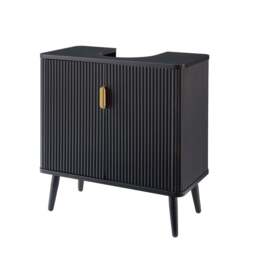 DUSK Hattie Under Sink Bathroom Cabinet - Black - thumbnail 3