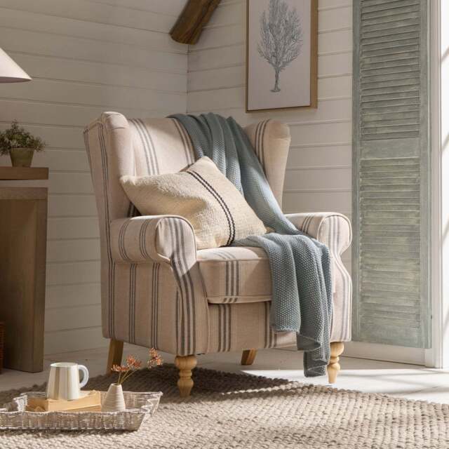 DUSK Nora Armchair - Natural Stripe - image 1