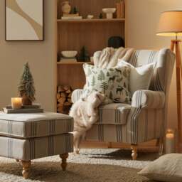 DUSK Nora Armchair - Natural Stripe - thumbnail 3