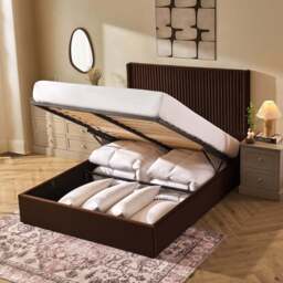 DUSK Melrose Ottoman Storage Bed - Cappuccino - King Size - thumbnail 3