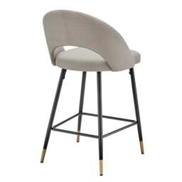 DUSK Lola Set of 2 Barstools - Linen Look - Stone Grey - thumbnail 5
