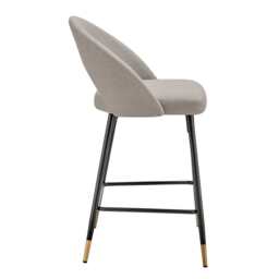 DUSK Lola Set of 2 Barstools - Linen Look - Stone Grey - thumbnail 4