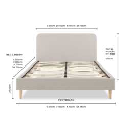 DUSK Ascot Bed Frame - Natural - Double - thumbnail 9