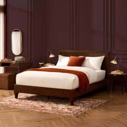 DUSK Hattie Bed Frame - Wood Walnut - Double - thumbnail 2