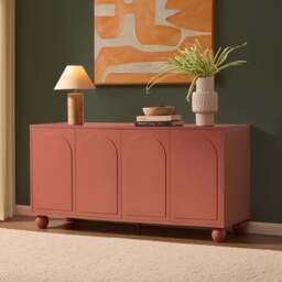 DUSK Rachel Arch Front 4 Door Sideboard - Terracotta - thumbnail 1