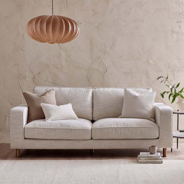 DUSK Soho 3 Seater Sofa - Ivory - image 1
