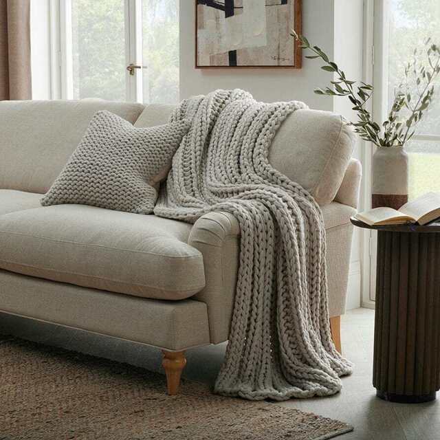 DUSK Montreal Sofa Throw - Natural - image 1