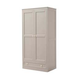 DUSK Ruby 2 Door Wardrobe with Drawer - Taupe - thumbnail 4