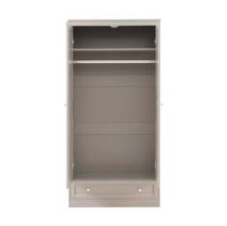 DUSK Ruby 2 Door Wardrobe with Drawer - Taupe - thumbnail 5