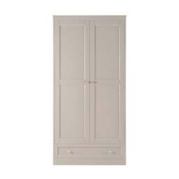 DUSK Ruby 2 Door Wardrobe with Drawer - Taupe - thumbnail 3