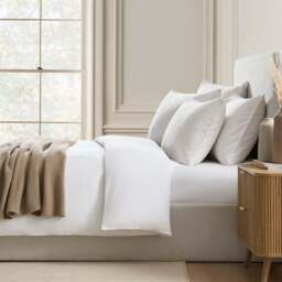 DUSK Cambridge 200 Thread Count Duvet Cover - Cotton - White - Single - thumbnail 3