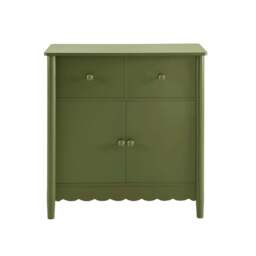 DUSK Betty 2 Door Storage Unit with Drawers - Olive - thumbnail 9