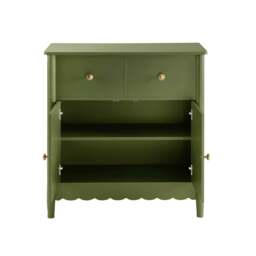 DUSK Betty 2 Door Storage Unit with Drawers - Olive - thumbnail 5