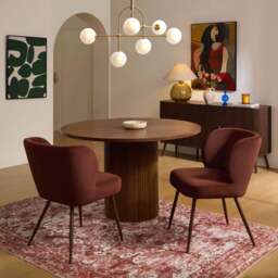 DUSK Mabel Set of 2 Dining Chairs - Terracotta - thumbnail 2