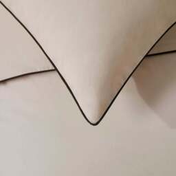 DUSK Cambridge 200 Thread Count Duvet Cover - Natural/Black - Double - thumbnail 2