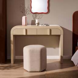DUSK Susie Dressing Table with Drawers - Sand - thumbnail 1