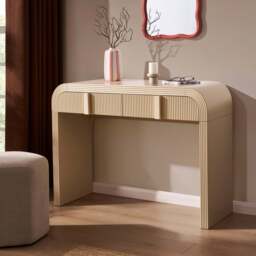 DUSK Susie Dressing Table with Drawers - Sand - thumbnail 2