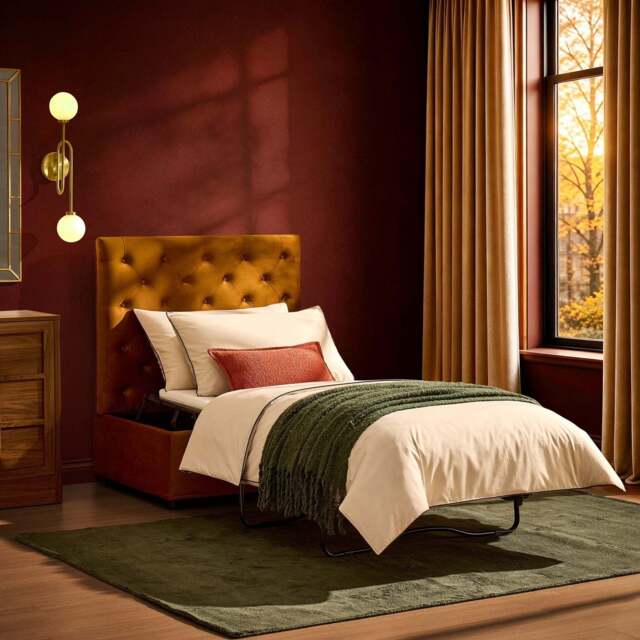 DUSK Kennadi Single Pouffe Sofa Bed - Muted Gold - image 1