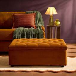 DUSK Kennadi Single Pouffe Sofa Bed - Muted Gold - thumbnail 2