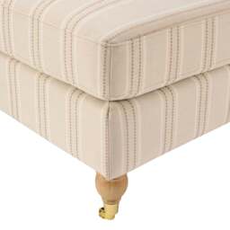 DUSK Sicily Pouffe - Natural Stitched Stripe - thumbnail 5