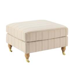 DUSK Sicily Pouffe - Natural Stitched Stripe - thumbnail 3
