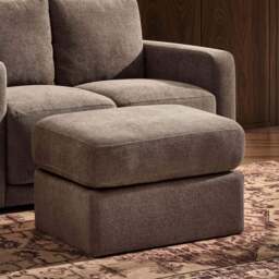 DUSK Small Seville Compact Pouffe - Chenille Mushroom