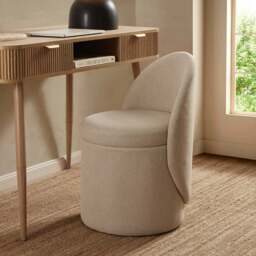 DUSK Primrose Dressing Table Storage Stool - Oatmeal