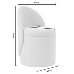 DUSK Primrose Dressing Table Storage Stool - Oatmeal - thumbnail 9