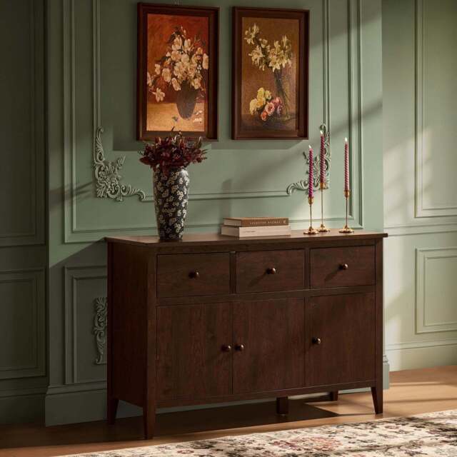 DUSK Nell 3 Door Sideboard with Drawers - Walnut - image 1