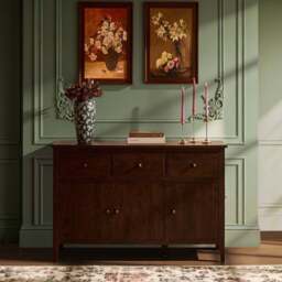 DUSK Nell 3 Door Sideboard with Drawers - Walnut - thumbnail 2
