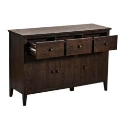 DUSK Nell 3 Door Sideboard with Drawers - Walnut - thumbnail 4