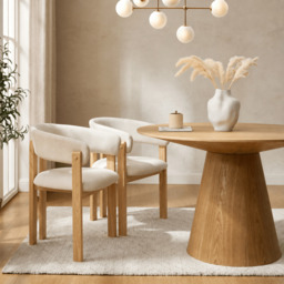 DUSK Bridget Set of 2 Dining Chairs - Cream Linen - thumbnail 2