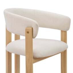 DUSK Bridget Set of 2 Dining Chairs - Cream Linen - thumbnail 4