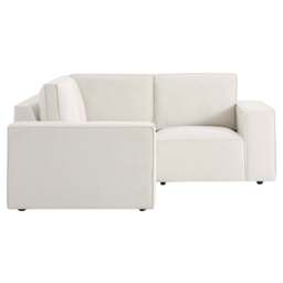 DUSK Brooklyn Small Corner Sofa - Chenille Ivory - thumbnail 5