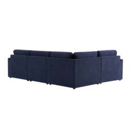 DUSK Miami Left Hand Small L-Shape Sofa - Chenille Navy - thumbnail 6