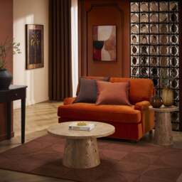 DUSK Hampshire Loveseat Sofa Bed - Bright Orange - thumbnail 2