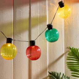 DUSK 10 Indoor/Outdoor Fiesta Colourful String Lights (Battery Powered) - Multicoloured - thumbnail 2