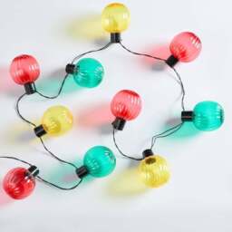 DUSK 10 Indoor/Outdoor Fiesta Colourful String Lights (Battery Powered) - Multicoloured - thumbnail 5