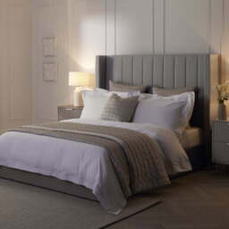 DUSK Vienna Quilted Satin Bedspread 2.5m x 2.6m - Champagne - thumbnail 6