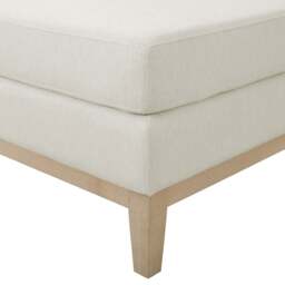 DUSK Chesterfield Pouffe - Cream Linen - thumbnail 4