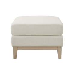 DUSK Chesterfield Pouffe - Cream Linen - thumbnail 3