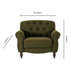 DUSK Hebden Armchair - Muted Moss - thumbnail 7