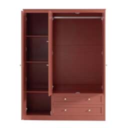 DUSK Ruby 3 Door Wardrobe with Drawers - Terracotta - thumbnail 5