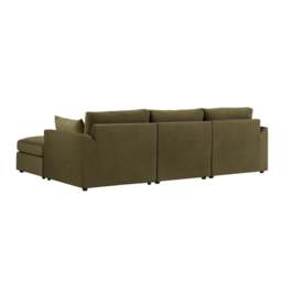 DUSK Miami Right Hand Chaise Sofa - Chenille Olive - thumbnail 6