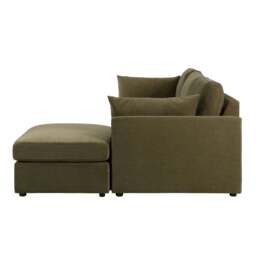DUSK Miami Right Hand Chaise Sofa - Chenille Olive - thumbnail 5
