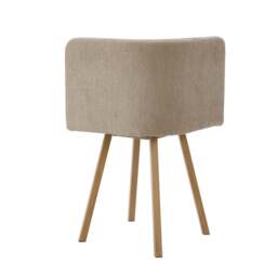 DUSK Ava Space Saver 4 Seater Dining Table and Chairs - Mushroom - thumbnail 9