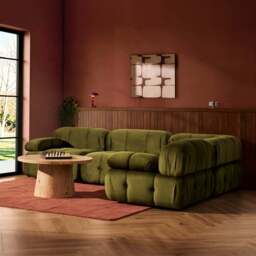 DUSK Bondi Small Right Hand L Shape Sofa -  Rich Green - thumbnail 1